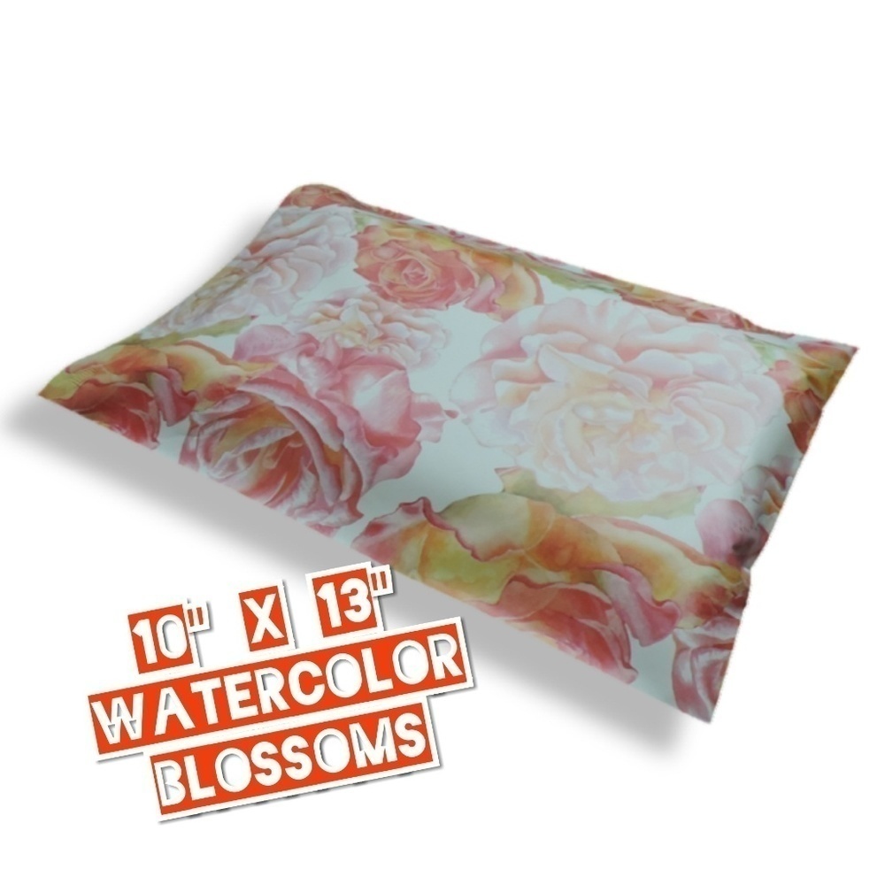 50 Poly Mailers 10x13 Watercolor Blossoms - Picture 4 of 4